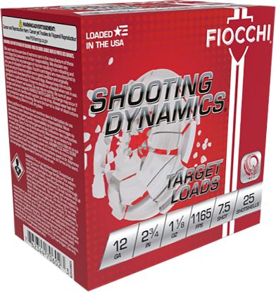 Picture of Fiocchi 12Sd18l7 Shooting Dynamics Target 12 Gauge 2.75" 1 1/8 Oz 7.5 Shot 25 Per Box/ 10 Case 