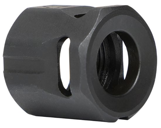 Picture of Strike Industries Mccircle Micro Threaded Compensator Black Steel 1/2"X28 Threads 0.64" Oal Compatible W/ 9Mm/357 Sig 