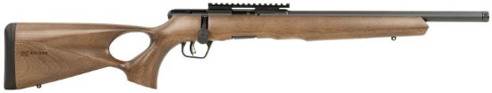 Picture of Savage Arms 70217 B Series Timber 22 Lr 10+1 18" Black Threaded Barrel, Black Picatinny Rail Steel Receiver, Woodgrain Fixed Thumbhole Stock 