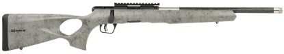 Picture of Savage Arms 70218 B Series Timberlite 22 Lr 10+1 18" Black Threaded Carbon Fiber/Ss Barrel, Black Picatinny Rail Steel Receiver, Gray W/Black Webbing Synthetic Fixed Thumbhole Stock 