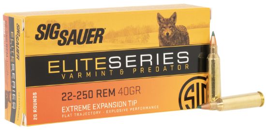 Picture of Sig Sauer E225vp4020 Varmint & Predator 22-250 Rem 40 Gr 20 Per Box/ 10 Case 