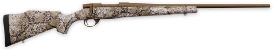 Picture of Weatherby Vap308nr2t Vanguard Badlands 308 Win 5+1 22" Burnt Bronze Cerakote #2 Threaded Barrel, Drilled & Tapped Steel Receiver, Badlands Approach Camo Monte Carlo W/Raised Comb Synthetic Stock 