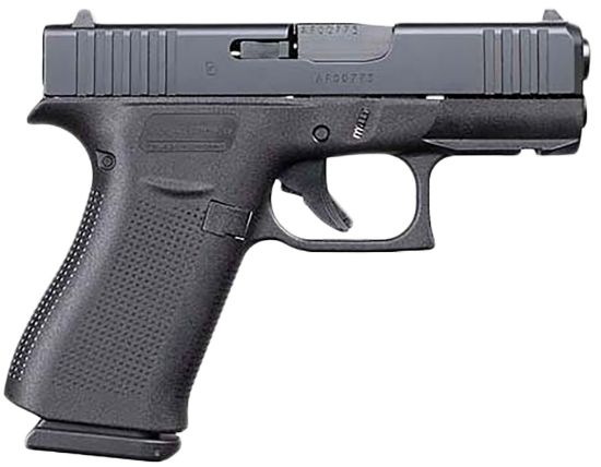 Picture of Glock Ux4350201fr G43x Sub-Compact Frame 9Mm Luger 10+1 3.41" Black Gmb Barrel, Black Ndlc Front Rail/Serrated Steel Slide, Black Polymer Frame W/Beavertail, Black Textured Grip, Ambidextrous 