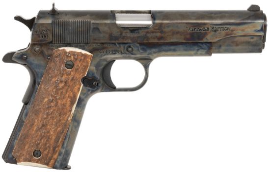 Picture of Cnc Firearms Cncvintage1911 Colt 1911 Vintage Limited Edition 45 Acp 7+1 5" Stainless National Match Barrel, Color Case Hardened Steel Slide & Frame, Stag Grip 
