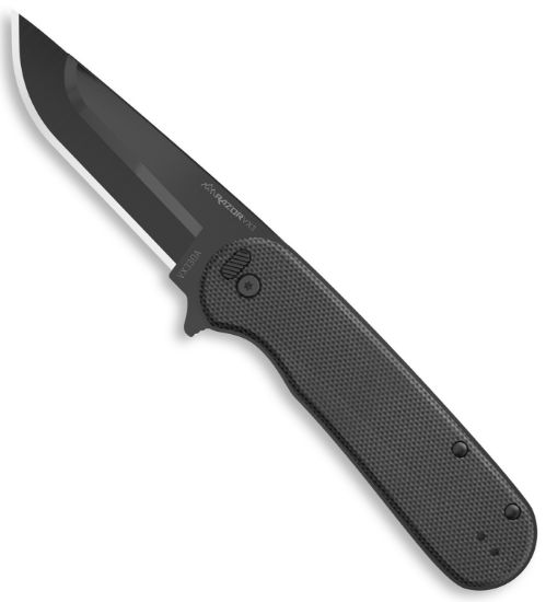 Picture of Outdoor Edge Vx330a Razor Vx3 Edc 3" Folding Drop Point Plain Black 420J2 Ss Blade, Green G10 Handle 