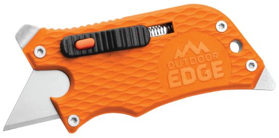 Picture of Outdoor Edge Swb10c Slidewinder 3.50" Long, Plain Utility Blade, Orange Gnr/Ss Handle, Screwdriver, Bottle Opener 