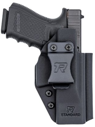 Picture of Rounded Gear Rgunvrslstndrdblk Universal Kydex Iwb Black Kydex Belt Clip Fits Standard Sized Handguns Right Hand 
