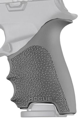 Picture of Hogue 17612 Grip Sleeve Handall Beavertail Slate Gray Rubber Fits Sig Sauer P320 Compact 