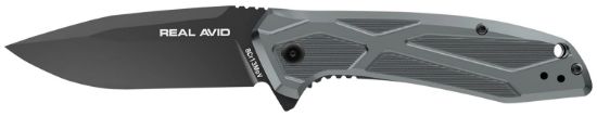 Picture of Real Avid Avrav2 Rav-2 3.25" Folding Drop Point Plain Black Oxide 8Cr13mov Ss Blade, Aluminum Handle, Clamshell Pkg 