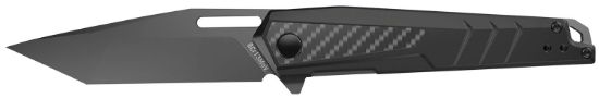 Picture of Real Avid Avrav6 Rav-6 3.40" Folding Tanto Plain Titanium 8Cr13mov Ss Blade, Black Textured Aluminum/Carbon Fiber Handle, Clamshell Pkg 