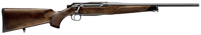 Picture of Sauer 80117093 505 Lux Full Size 243 Win 5+1 22" Matte Blued Threaded Barrel, Matte Blued Saddle Mount Steel Receiver, Grade 2 Wood Fixed Stock 