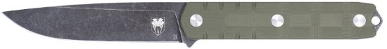 Picture of Cobratec Knives Ctowodgdns Outdoor Warrior 4.50" Fixed Drop Point Plain Stonewashed D2 Steel Blade, 4.75" Od Green Textured G10 Scales Handle 