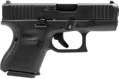 Picture of Glock Ua265s201mos G26 Gen5 Mos Sub-Compact Frame 9Mm Luger 10+1 3.43" Black Gmb Barrel, Black Ndlc Mos Cut/Serrated Steel Slide, Black Polymer Frame, Usa Made 