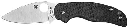 Picture of Spyderco C123pbk Sage 5 Lightweight Alzheimer's 3" Folding Plain Satin Cpm S30v Ss Blade, Black Textured Frn Handle 