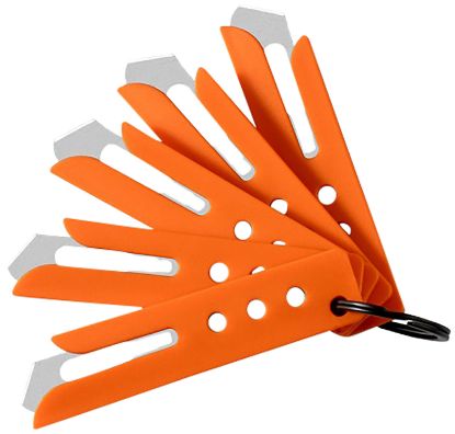 Picture of Hogue 35884 Expel Blade Guard Orange Nylon Includes 5 #60 High Carbon Steel Blade, 5 Guards & 1 Key Ring 