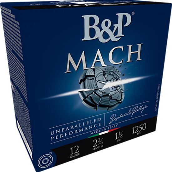 Picture of B&P Ammunition 12B78f27 Mach 12 Gauge 2.75" 7/8 Oz 7.5 Shot 25 Per Box/ 10 Case 