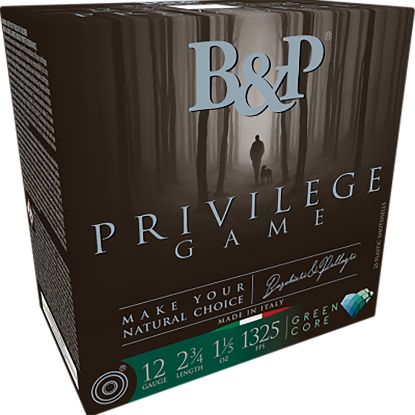 Picture of B&P Ammunition 12B15pg6 Privilege Game 12 Gauge 2.75" 1 1/5 Oz 6 Shot 25 Per Box/ 10 Case 