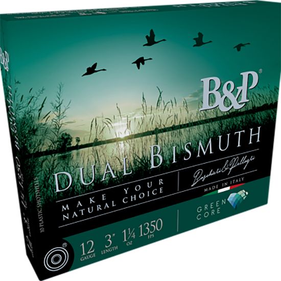 Picture of B&P Ammunition 12B5db43 Dual Bismuth 12 Gauge 2.75" 1 1/5 Oz Bismuth 3/4 Shot 10 Per Box/ 10 Case 