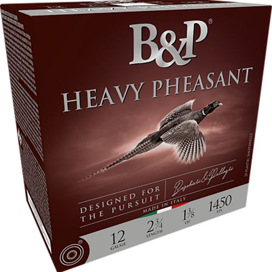 Picture of B&P Ammunition 12B38h4 Heavy Pheasant 12 Gauge 2.75" 1 3/8 Oz 4 Shot 25 Per Box/ 10 Case 