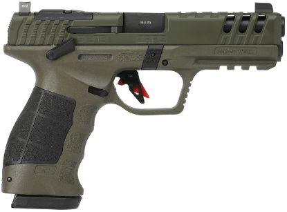 Picture of Sar Usa Sar9g3od Sar9 Gen3 Full Size Frame 9Mm Luger 17+1 4.40" Black Steel Barrel, Od Green Cerakote Serrated Steel Slide, Od Green Cerakote Polymer Frame W/Picatinny Rail, Black Polymer Grip 