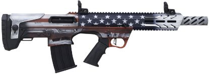 Picture of Citadel Frps1218usa Pup Scout 12 Gauge Semi-Auto 3" 5+1 18.50" Steel Barrel, Usa Flag Picatinny Rail Aluminum Receiver, Picatinny Handguards, Adj Cheek Riser Synthetic Stock, Black Polymer Grip 